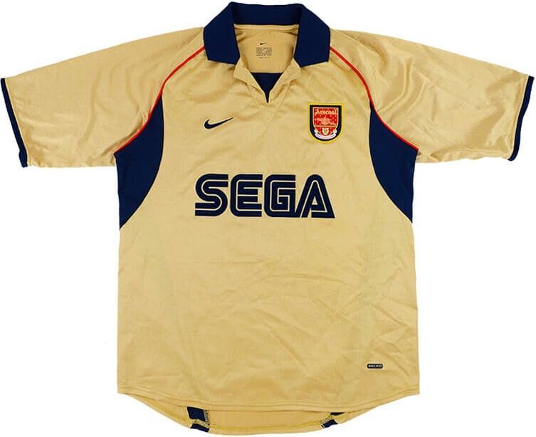 Arsenal FC uitshirt seizoen 2001/2002