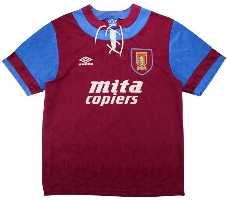 Aston Villa FC thuisshirt seizoen 1992/1993