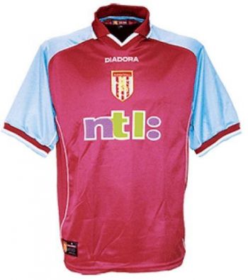Aston Villa FC thuisshirt seizoen 2000/2001