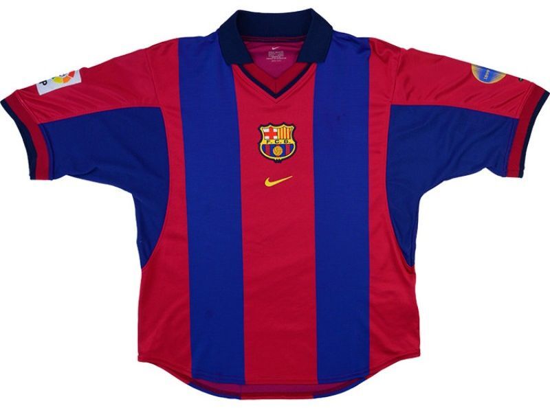 Barcelona thuisshirt seizoen 2000/2001