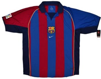 Barcelona thuisshirt seizoen 2001/2002