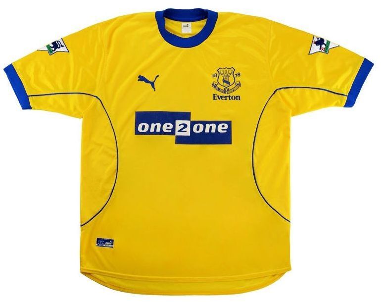 Everton FC uitshirt seizoen 2000/2001